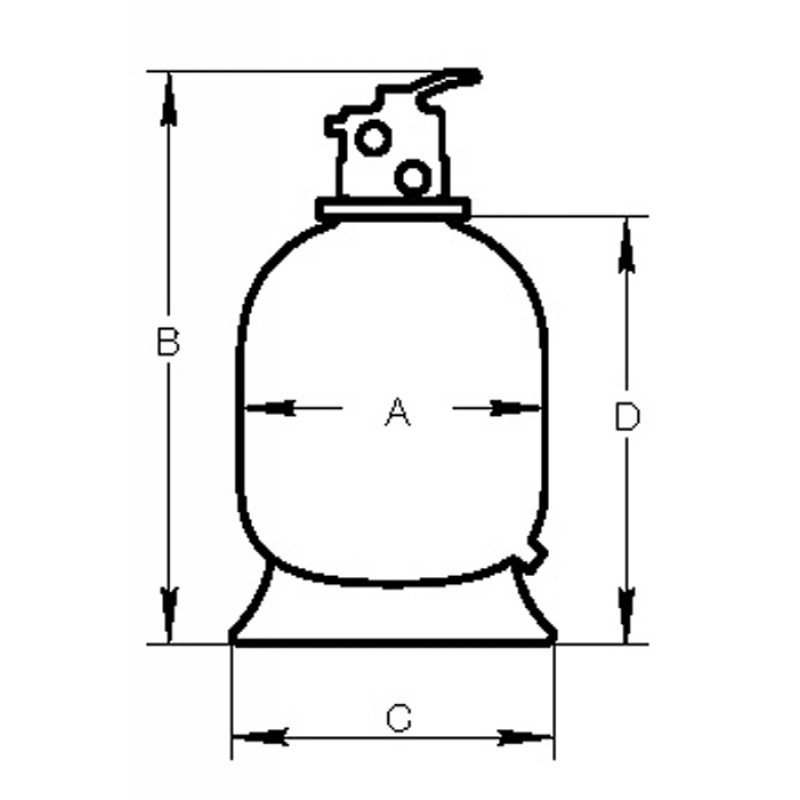   . .VASO . 640,16³/, . . 1½"  .  FIBERPOOL /ZVT6401/ 